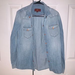 7 For All Mankind Denim Button Up